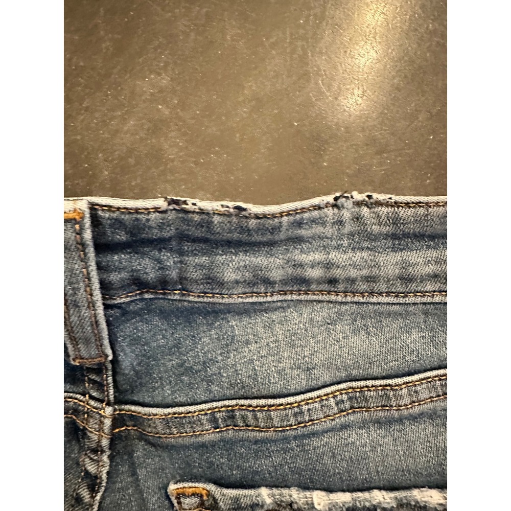 Flying Monkey High Rise Distressed Skinny Jeans Blue Raw Hem Y3043 Size 29 - Picture 9 of 13